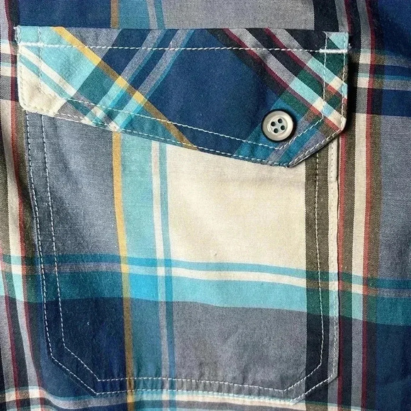 O’Neill Long Sleeve Plaid Button Down Shirt Size Medium - Picture 6 of 11